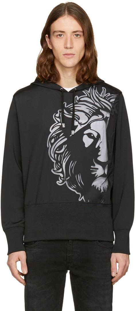 versus versace mens lion hoodie black|Versace vs reaction bracelet.